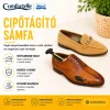 Movi cipőtágító sámfa elegáns barna bőrcipőben, a kényelmesebb viseletért és a cipő formájának megőrzéséhez