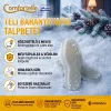 Comfortelle Movi téli báránygyapjú és latex alapú hőszigetelő cipőtalpbetét havas téli háttérrel és fenyőágakkal illusztrálva.