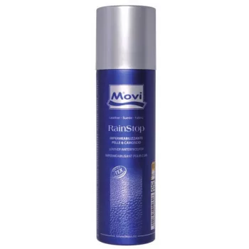 Movi RainStop impregnáló spray bőr, velúr és textil cipők vízlepergető védelméhez
